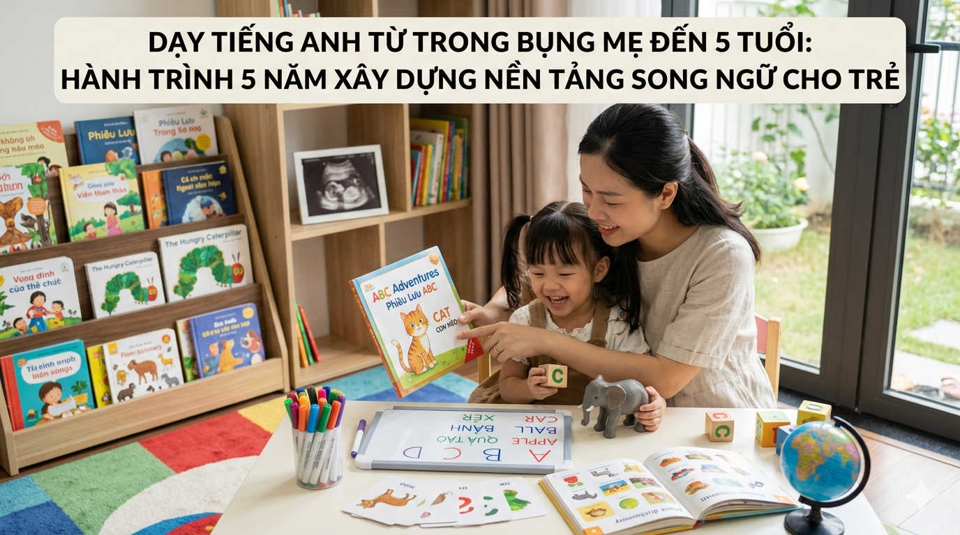 Dạy Tiếng Anh Từ Trong Bụng Mẹ Đến 5 Tuổi: Lộ Trình Song Ngữ Toàn Diện